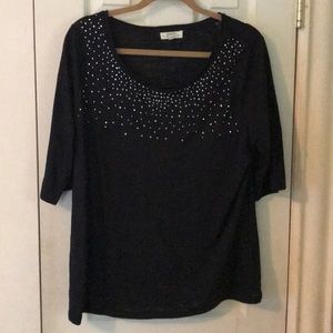 Papaya Weekend Rhinestone beaded T Shirt (3)